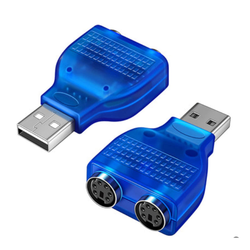 [Australia - AusPower] - PS2 to USB, USB Female to PS Male 2 Mouse Keyboard Converter Adapter, Dual PS2 to USB Computer Cable Adapter Free Drive 