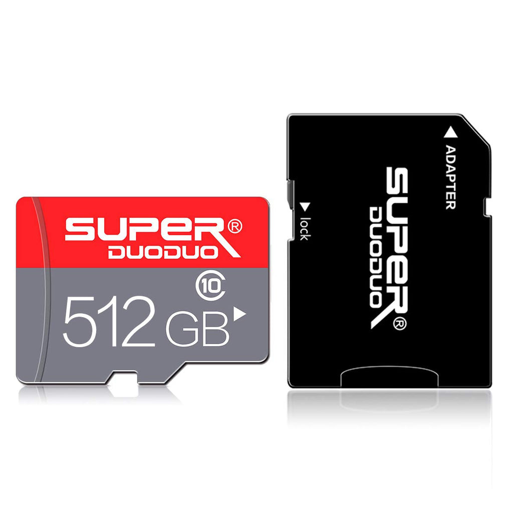 [Australia - AusPower] - 512GB Micro SD Card Class10 Memory Card TF Card High Speed MicroSD Card with SD Card Adapter for Camera Computer Game Console, Dash Cam, Surveillance, Drone 