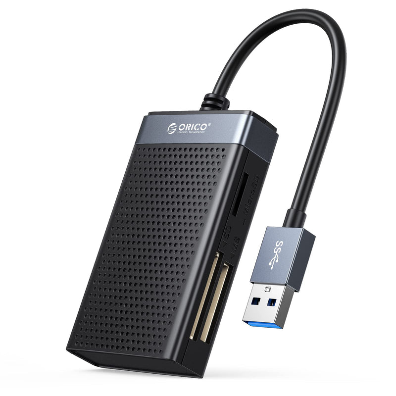 [Australia - AusPower] - SD Card Reader，ORICO USB 3.0 Memory Card Reader 4in1 USB 5Gbps Reading for SD Micro SD MS CF Card Reader Adapter Reading Single USB-A 3.0 