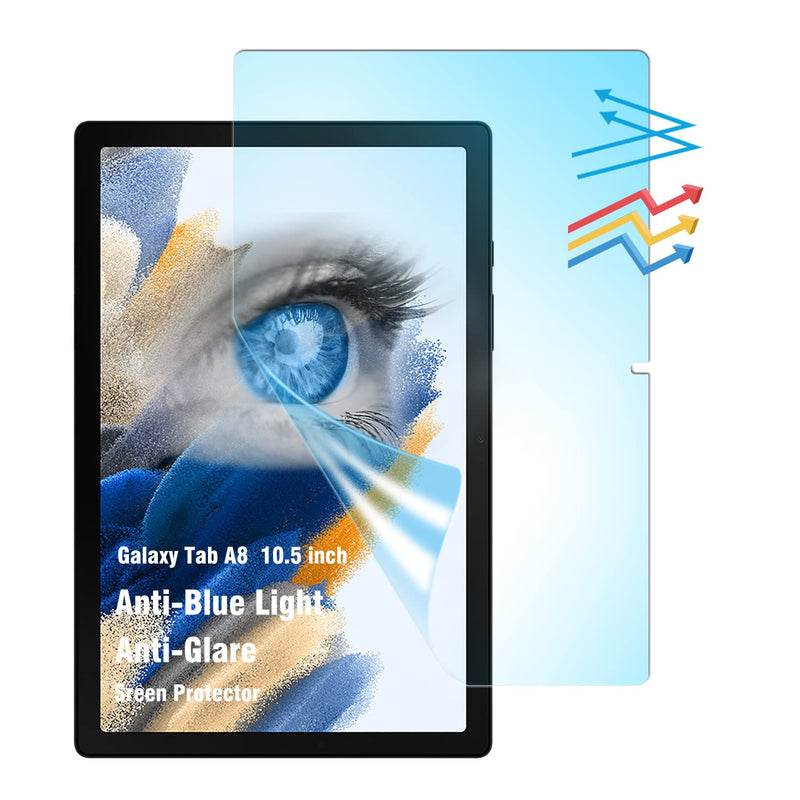 [Australia - AusPower] - 2 Pack Anti Blue Light Screen Protector for Samsung Galaxy Tab A8 (SM-X200/X205/X207) 10.5 Inch (2022 Released), Filter Out Blue Light and Relieve Eye Strain to Help You Sleep Better 