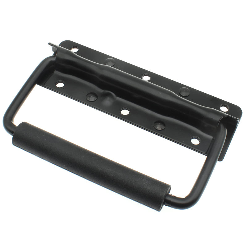 [Australia - AusPower] - OZXNO 2 Pcs Spring Loaded Case Handle Heavy Duty Surface Mount Chest Handle for Flight Case Cabinet Garage Boat (4.88" × 3.15", Black) 
