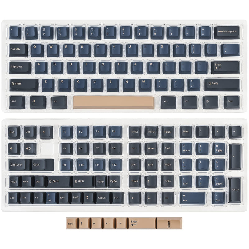 [Australia - AusPower] - Blue Samurai PBT Custom keycaps ，135 Keys OEM Profile Double-Shot Key Cap Set for Cherry/Gateron MX switches 60 Percent / 64 /GK61 Gaming Mechanical Keyboard Blue Samurai 