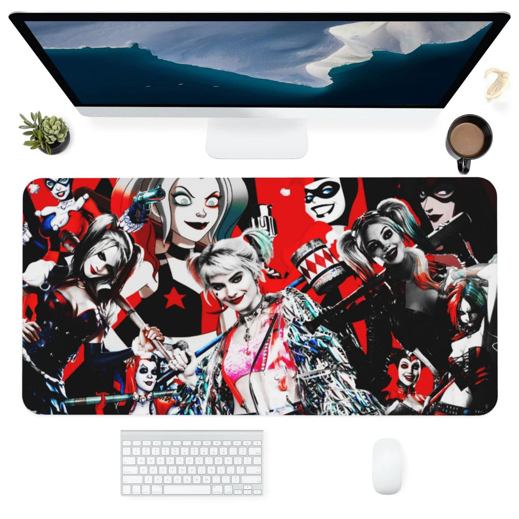 [Australia - AusPower] - 𝐇𝐚.𝐑𝐥𝐞𝐲 𝐐.𝐔𝐈𝐧𝐧 Large Leather Mouse Pads Cartoon XXL Gaming Laptop Desk Mouse Pad with Non-Slip Base Extended Mousepad Computer Keyboard Mat Desk Pad for Office 32" X 16"in 