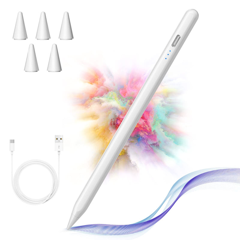 [Australia - AusPower] - Stylus Pen for iPad with Palm Rejection,3 Power Indicator Lights,Tilt Sensitive iPad Pencil Compatible (2018-2022)Apple iPad 9th/8th/7th/6th,iPad Pro 11/12.9 in,iPad Air 5th/4th/3rd,iPad Mini 6/5 Gen 