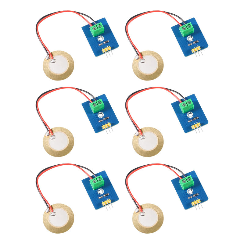 [Australia - AusPower] - 6Pcs Piezo Analog Ceramic Vibration Sensor Module Controller Piezoelectricity 3.3V/5V Electronic Components Supplies Sensor Board 