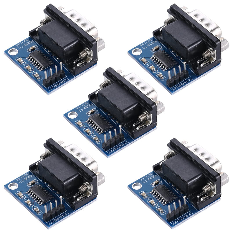 [Australia - AusPower] - ANMBEST 5PCS MAX3232 3.3V to 5V DB9 Male RS232 Serial Prot to TTL Converter Module Root Connector for Arduino Raspberry Pi and Microcontrollers 