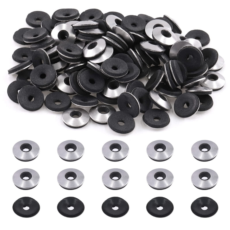 [Australia - AusPower] - Glarks 120Pcs M4.8x14 Stainless Steel Neoprene Backed EPDM Bonded Sealing Washers Assortment Kit Work for #4 Screws(M4.8x14) 