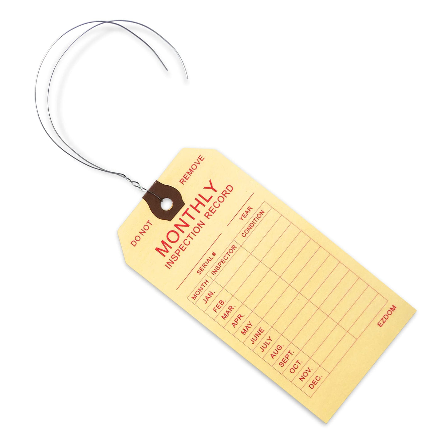 Monthly Safety Inspection Tags - 4 3/4" x 2 3/8" - Box of 50 Fire ...