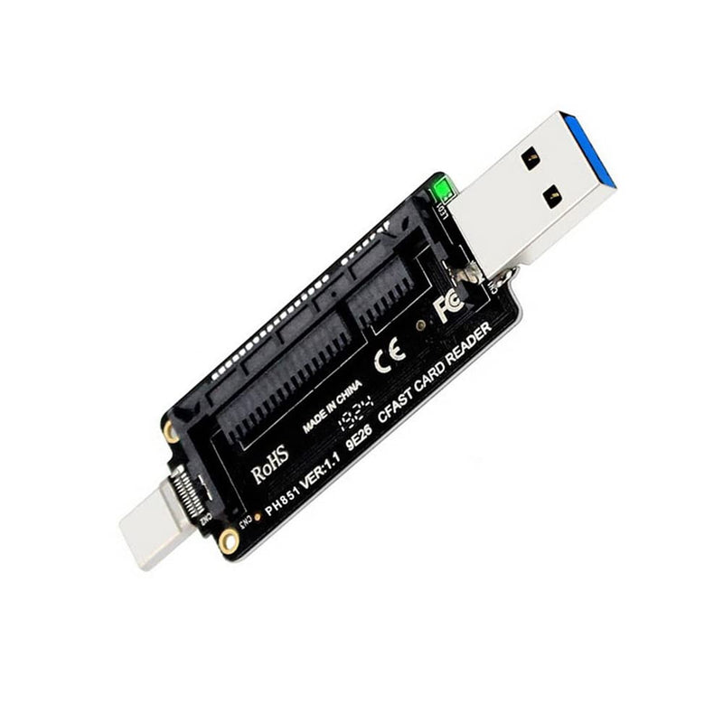 [Australia - AusPower] - NFHK USB-C USB3.0 Type-C to CFast 2.0 Card Adapter PCBA CFast Card Reader for Desktop Laptop 