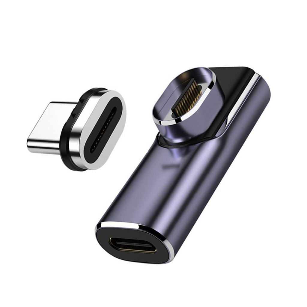 [Australia - AusPower] - ChenYang CY USB C Magnetic Connector Adapter,USB4 Type C Male to Female Low Profile Right Angled 100W Power Data 8K Video Adapter 