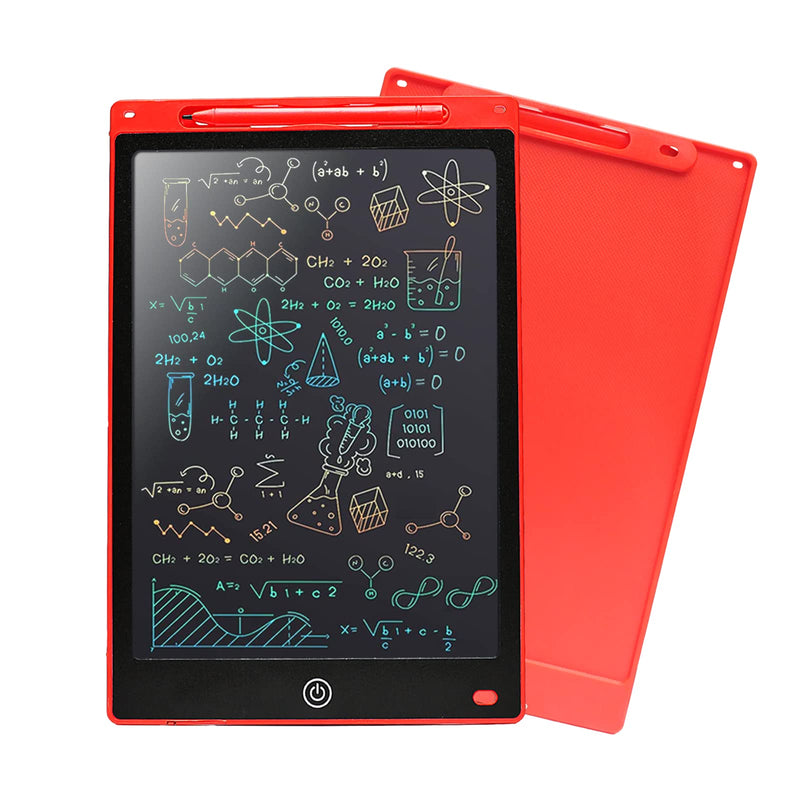 [Australia - AusPower] - LCD Writing Tablet for Kids, 12 Inch Colorful Doodle Board Drawing Pad, Erasable Electronic Painting Pads, Reusable Writing Pad, with Lock Function Educational Toy Gift for Girls Boys Toddlers (Red) Red 