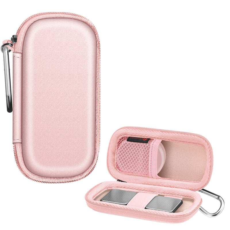 [Australia - AusPower] - Fintie Carrying Case for Kardia Mobile and Kardia Mobile 6L EKG Device Heart Monitor - Protective Hard EVA Shockproof Storage Portable Travel Cover Bag with Pill Organizer Rose Gold 