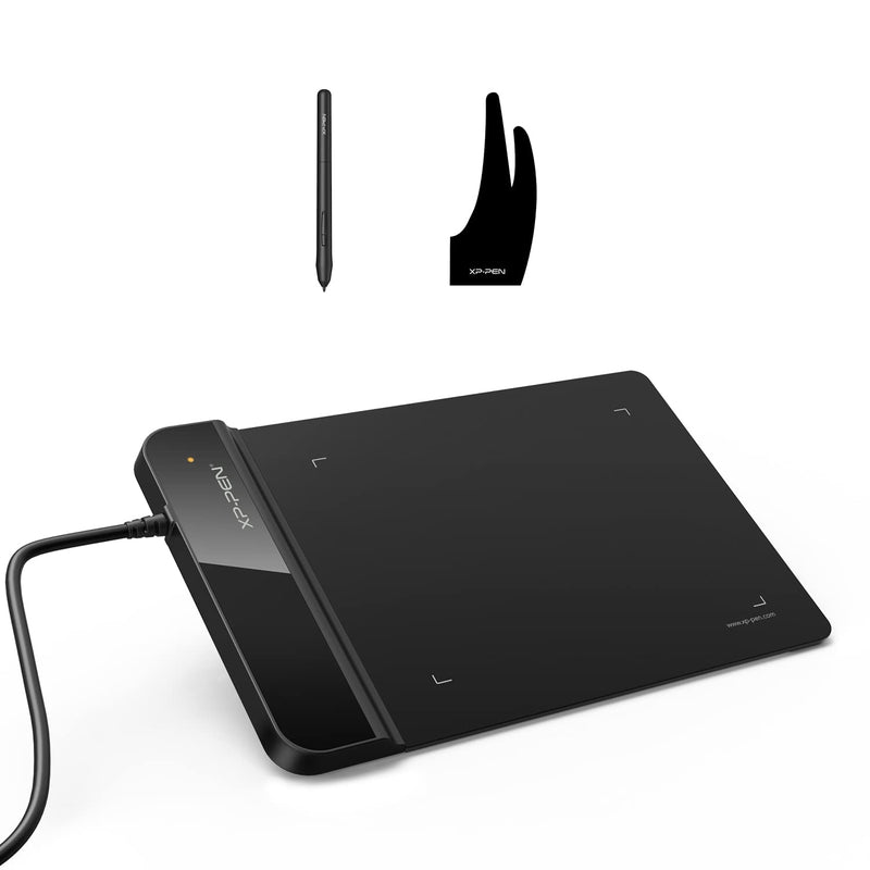 [Australia - AusPower] - Drawing Tablet-XP-Pen G430S OSU Tablet Graphic Drawing Tablet with 8192 Levels Pressure 4 x 3 inch Ultrathin Tablet & 2-Fingers Glove (Size L) & PN01 Battery-Free Passive Stylus 