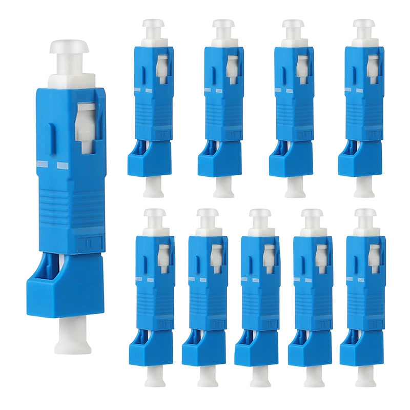 [Australia - AusPower] - FYBOPTWU - 10pcs SC Male to LC Female UPC Adapter Visual Fault Locator Fiber Adapter Hybrid Optical Fiber Convertor Adapter for Fiber Optic UPC Coupler Adapter 10 