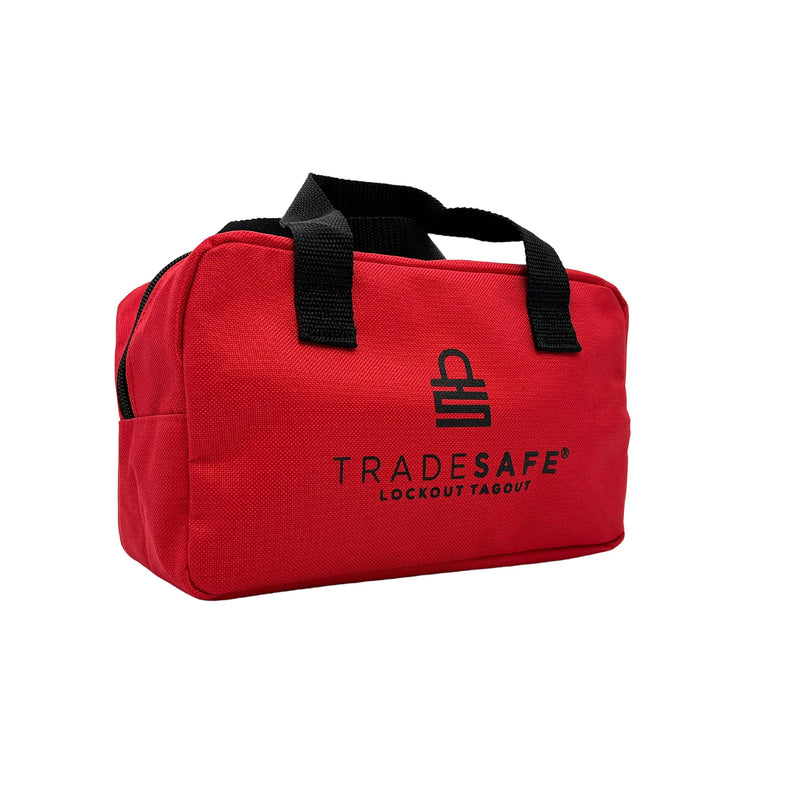 [Australia - AusPower] - TRADESAFE Lockout Bag for Lockout Tagout Devices - Lock Out Bag for Loto Supplies, Wear-Resistant Canvas Material, Easy to Carry Tool Kit Bag with Handles, 9 ?-inch x 5 ½-inch x 4 ????-inch 