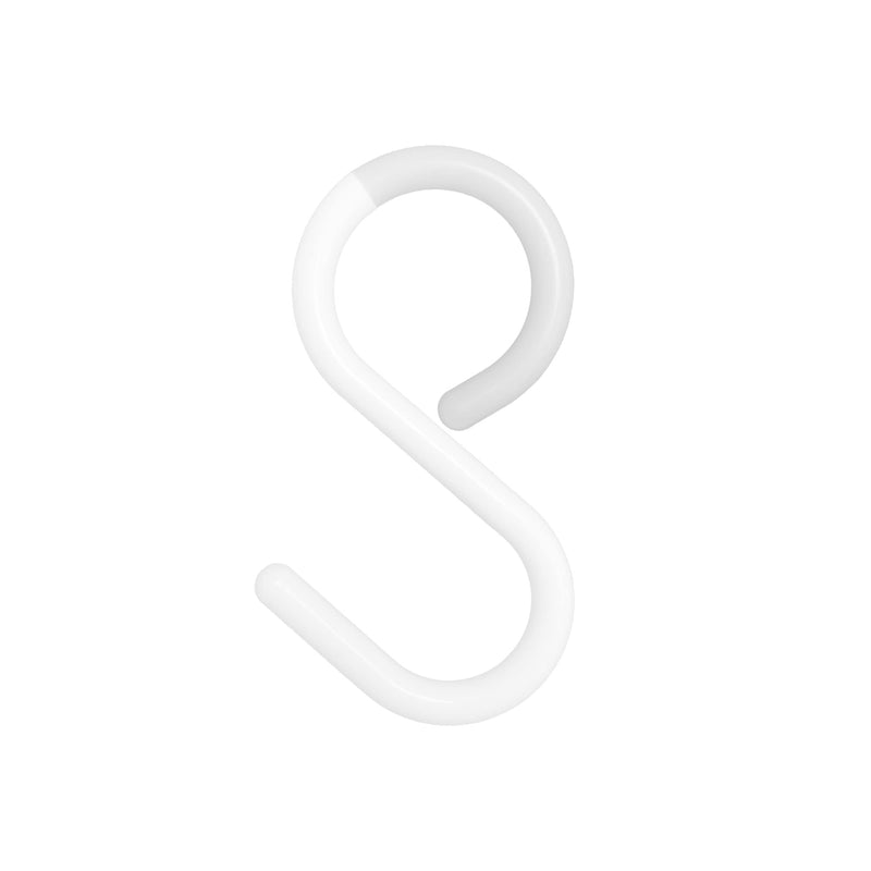[Australia - AusPower] - Mt.Jun 6 PCS Plastic S Hooks for Hanging, Holds 5 lbs, White, Large (3.5 inch ) 