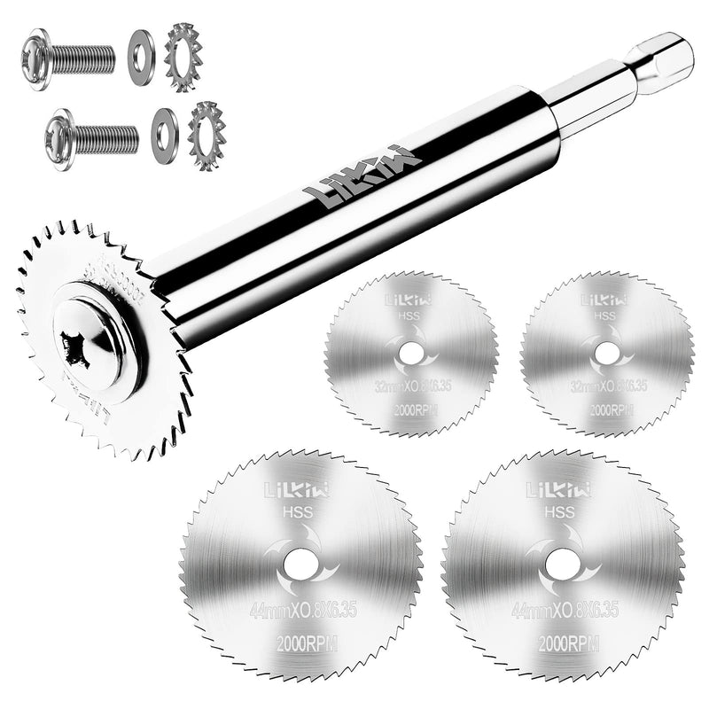 [Australia - AusPower] - LitKiwi PVC Pipe Inside Cutter(4Pcs Saw Blades) with 1/4" Hex Shank,Plumbing Inside Cutter Internal Plastic ABS Pipe Cutter,1-1/4" & 1-3/4" Or Larger Diameter 1 Kit(4PCS Blades) 