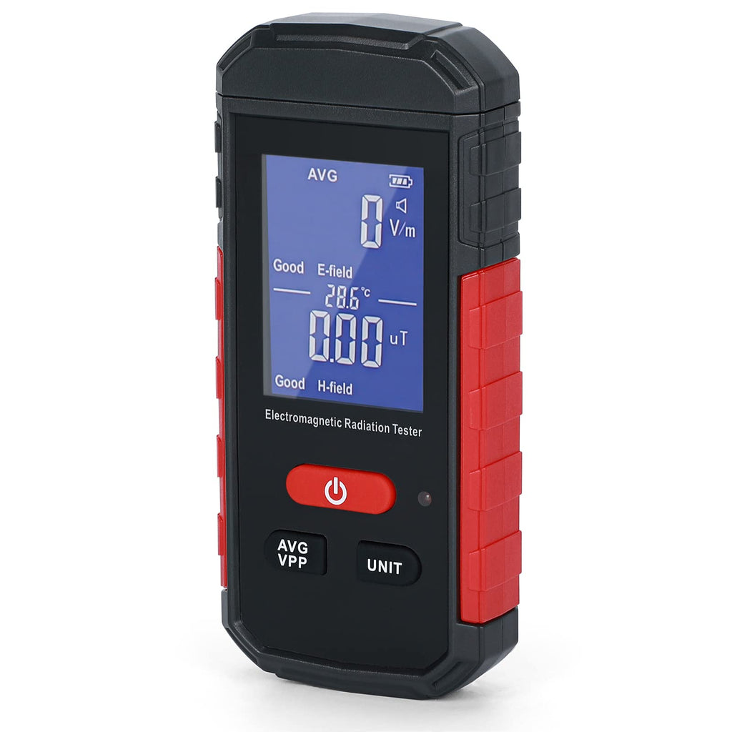 [Australia - AusPower] - EMF Meter, 3 in 1 EMF Detector, Hand-held Digital LCD EMF Meter Rechargeable EMF Tester for Home EMF Inspections, Office, Outdoor 