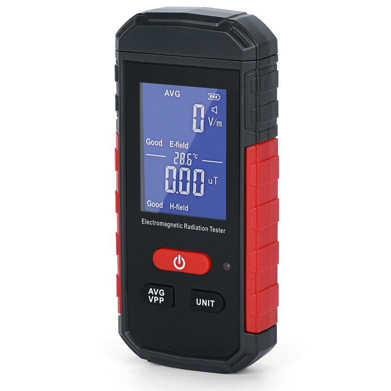 [Australia - AusPower] - EMF Meter, 3 in 1 EMF Detector, Hand-held Digital LCD EMF Meter Rechargeable EMF Tester for Home EMF Inspections, Office, Outdoor 