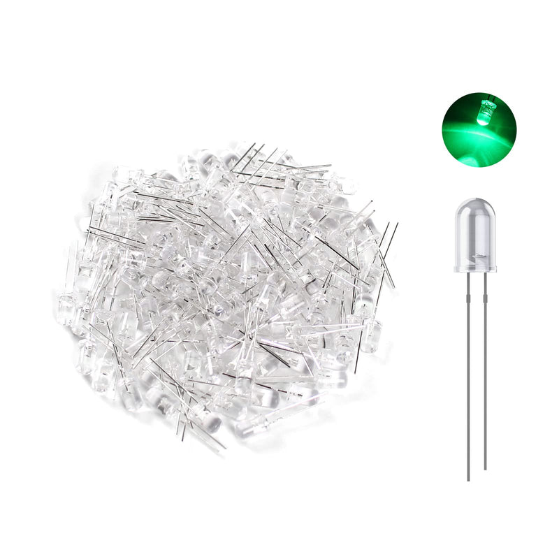 [Australia - AusPower] - YIWANSON 100 Pcs 3mm Led Diodes Assortment, Super Bright Mini Round Shape Light Bulb Beads Micro Lamp Electronic Project Kit, Individua Led Craft Lights for Projects, Green Light 3mm Green 