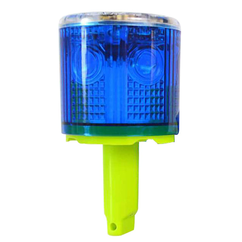 [Australia - AusPower] - LEDHOLYT Solar Strobe Warning Light, Super Bright Single Column Solar Emergency Strobe Warning Light Wireless Flashing Barricade Safety Road Construction Traffic Flicker Beacon Lamp (Blue) Blue 