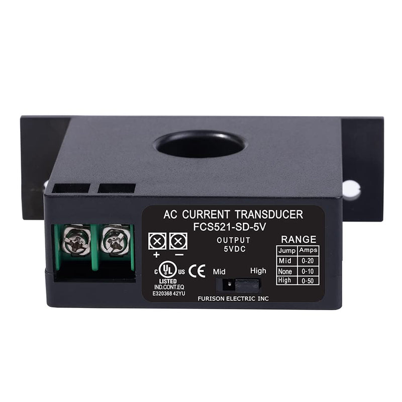 [Australia - AusPower] - Current Transmitter, FCS521-SD-5V Current Transducer Transmitter Transformer Sensor AC Current Converter 0-50A 