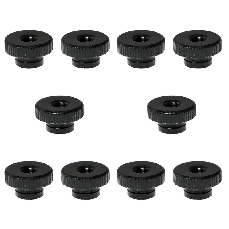 [Australia - AusPower] - Knurled Thumb Nut DZS ELEC 10PCS M6 Black Round Knobs Hand Nuts 
