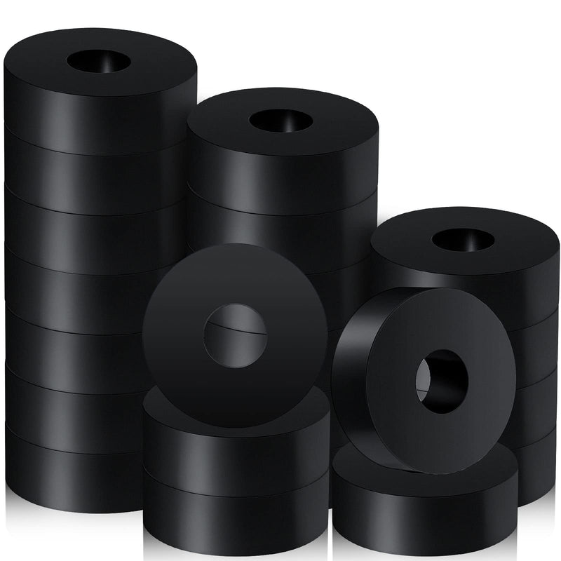 [Australia - AusPower] - Thick Rubber Washers 3/4 Inch OD x 1/4 Inch ID x 1/4 Inch Thickness Rubber Bushing Black Rubber Spacer Bushing Washers Flat Washers (25 Pack) 25 