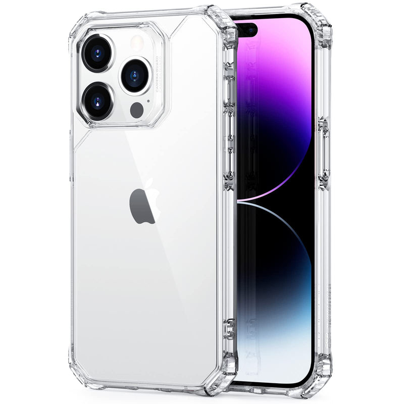 [Australia - AusPower] - ESR Air Armor Case, Compatible with iPhone 14 Pro Case, Military-Grade Drop Protection, Shock-Absorbing Air-Guard Corners, Yellowing Resistant, Hard Acrylic Back, Scratch Resistant, Clear 