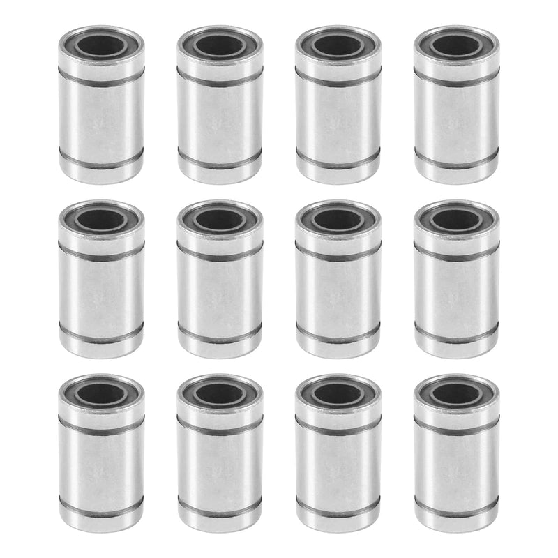 [Australia - AusPower] - QCCAN 12PCS LM8UU Linear Ball Bearings, Linear Bushing with Double Side Rubber Seal Great for CNC, 3D Printer 