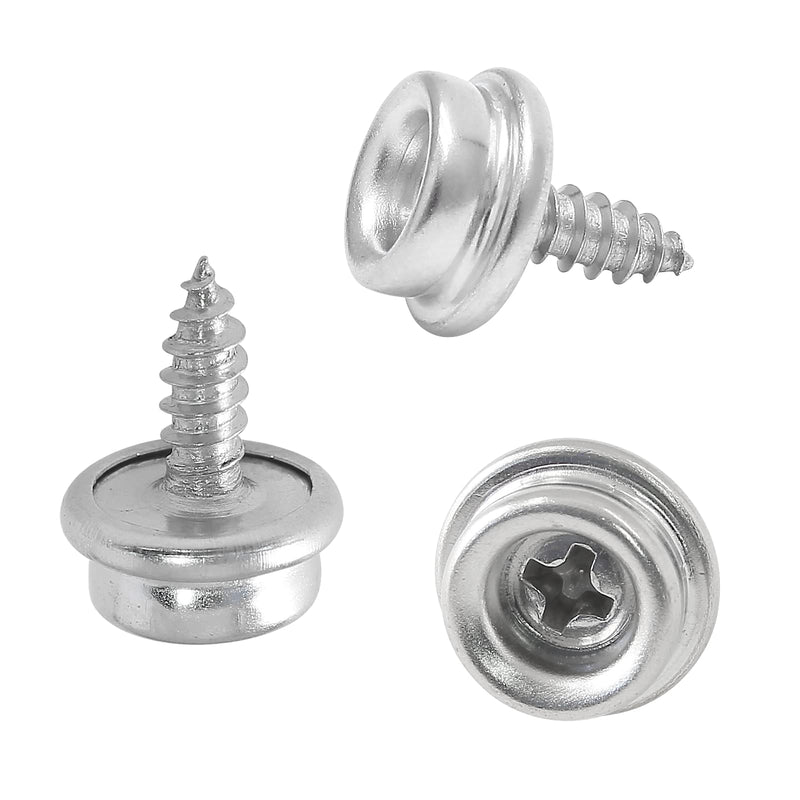 [Australia - AusPower] - Moicstiy 30Pcs 3/8 Inch Stainless Steel Screws Snaps, Fastener Screw Snaps Marine Grade Boat Canvas Snaps for DIY Cover Furniture 3/8" Screw (30Pcs) 