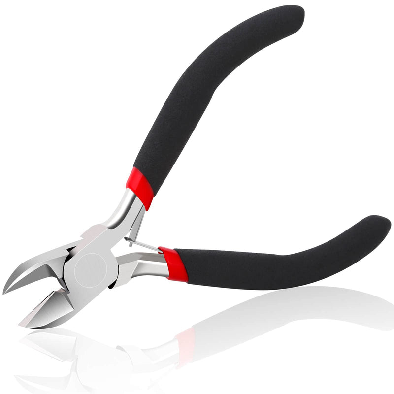 [Australia - AusPower] - Wire Cutters, Small Side Cutters for Crafts, Flush Cutting Pliers for Jewelry Making, Floral Wire Cutters for Artificial Flowers, Zip Tie Cutters for Cable Tie, Wire Cutting Tool for Guitar Strings Side Cutter Pliers 