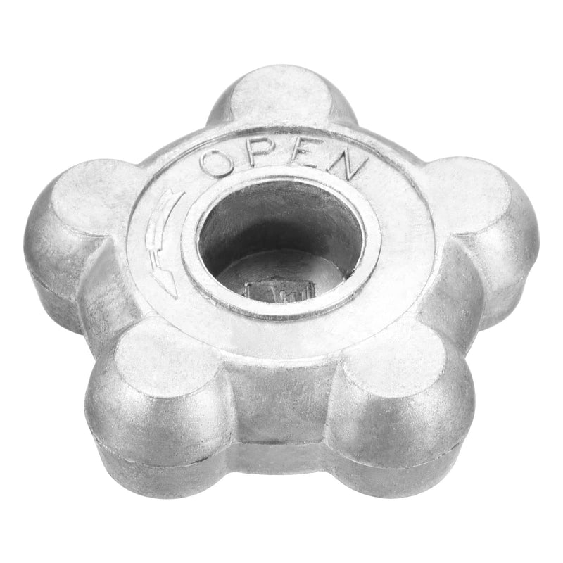 [Australia - AusPower] - PATIKIL 64mm Diameter Hand Wheel, 1 Pack Aluminum Alloy Control Switch Replacement Handle for Gas Cylinder, Silver Tone 
