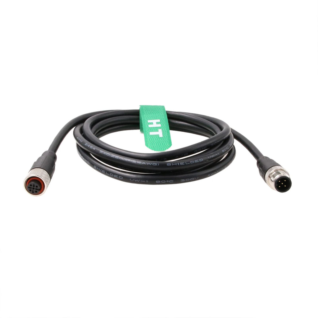 [Australia - AusPower] - HangTon Actuator Sensor Signal Shielded Cable M12 A Code 5 Pin Male to 5 Pin Female for Industrial Controls Automation Device Network DeviceNet CANopen IO Link Profibus 1M 1.0 Meters 