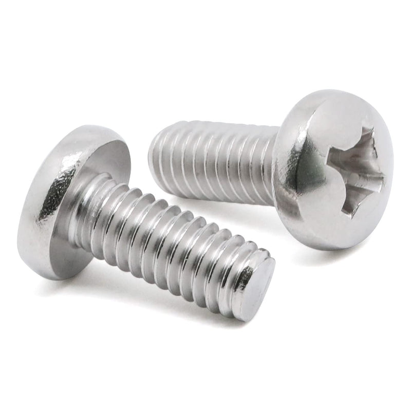 [Australia - AusPower] - 8-32 x 5/8" (1/4" to 3" Available) Phillips Pan Head Machine Screws, 304 Stainless Steel 18-8, Bright Finish, Fully Threaded, 100 PCS 8-32 x 5/8" (100PCS) 