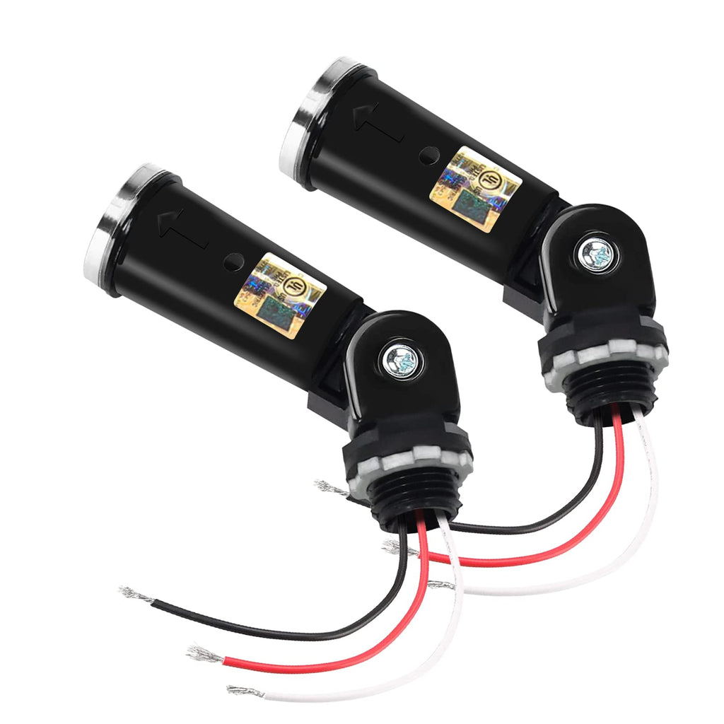 [Australia - AusPower] - 2 Pack Dusk to Dawn Sensor?Photocell Light Sensor for Outdoor Lighting, Photocell Sensor, DEOJOY Photo Cell Sensor, 120V-270V Input, UL, IP65 Photoelectric Switch, Photo Cells for Outdoor Light 