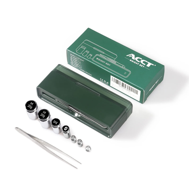 [Australia - AusPower] - ACCT ?????????????????????? ???????????? 1g 2g 5g 10g 20g Calibration Gram Scale Weight Set for Digital Scale Balance,Small Weights for Crafts, 1 Piece Calibration Weight Tweezer Small 