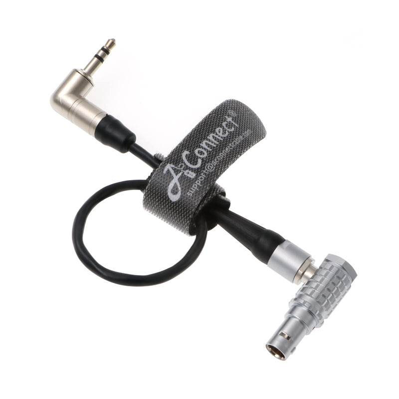 [Australia - AusPower] - Timecode-Cable for Tentacle-Sync Sound-Devices Timecode from Right Angle 0B 5 Pin Male to 3.5mm TRS 15CM AConnect 5pin to 3.5mm 