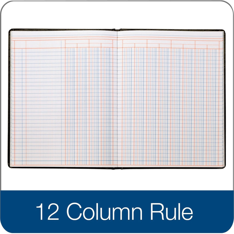 [Australia - AusPower] - Adams Account Book, 7 x 9.25 Inches, Black, 12-Columns, 80 Pages (ARB8012M) 7" x 9-1/4" 