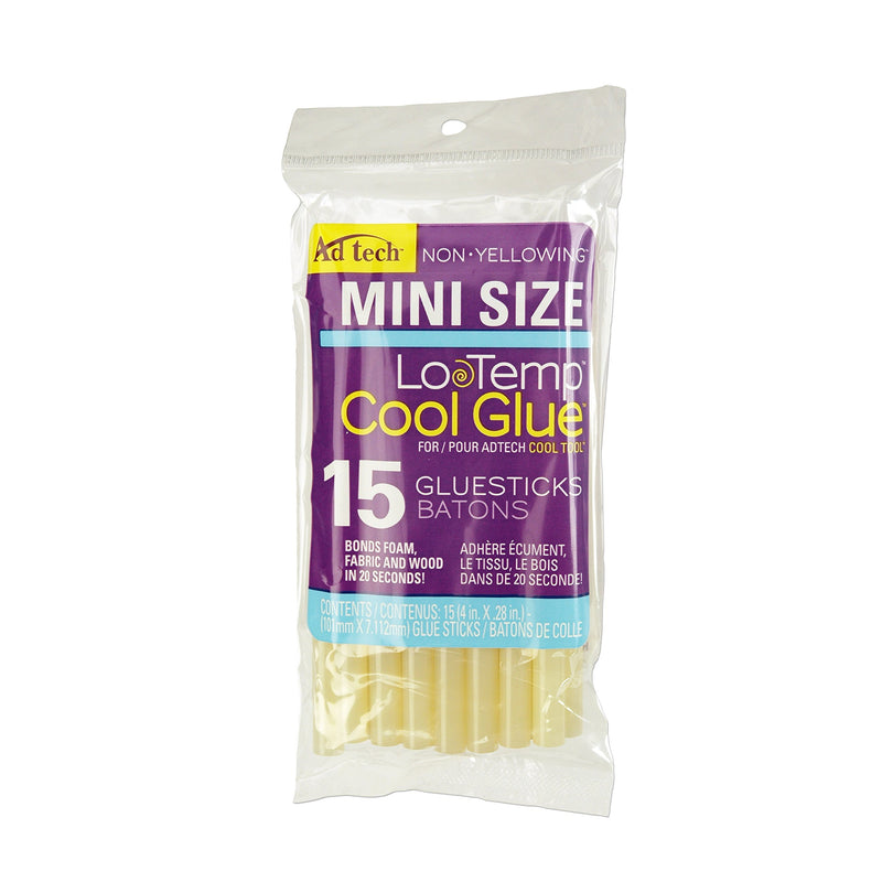 [Australia - AusPower] - Adhesive Technologies 2100-3415 Ultra Low Temp CoolGlue, Mini 4-Inch, 15-Pack Cool Glue 