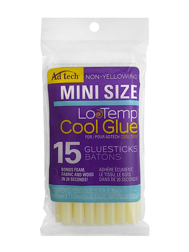 [Australia - AusPower] - Adhesive Technologies 2100-3415 Ultra Low Temp CoolGlue, Mini 4-Inch, 15-Pack Cool Glue 