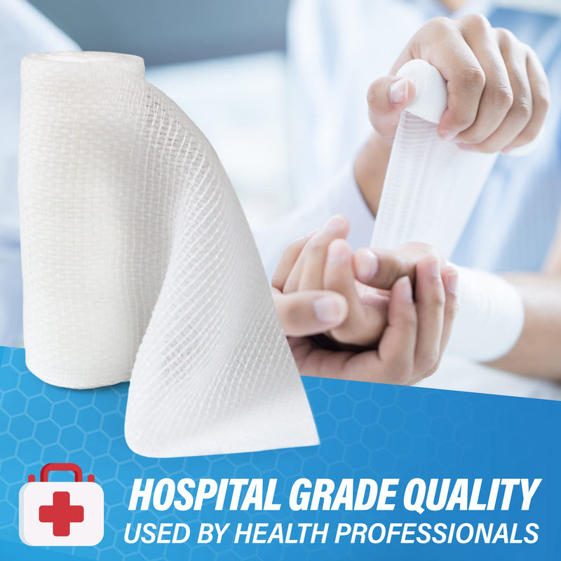 [Australia - AusPower] - AFFORDTEX Gauze Bandages – Premium First Aid Supplies for Safe Adventuring – Flexible, Stretchable, and Breathable Gauze Rolls – 4” x 4.1 Yards Bandage Wrap for Wound Dressing – 36 Rolls Pack 