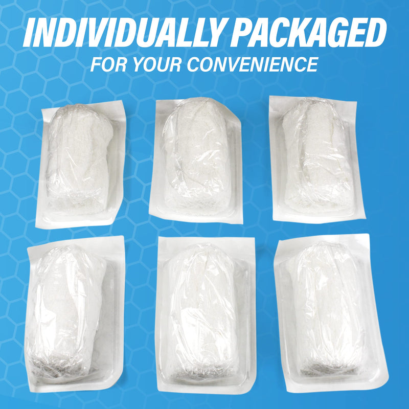 [Australia - AusPower] - Cotton Gauze Roll-100% Crinkle Weave Cotton -6 ply-STERILE -Extra Absorbency - Medical Gauze Bandage -6 Rolls –4.5 Inches X 4 Yard - Latex Free -Each roll Individual Wrapped-Hospital Grade Quality 