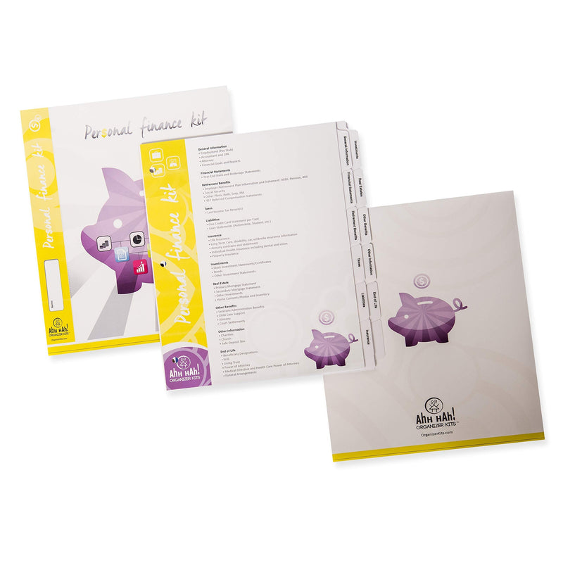 [Australia - AusPower] - Ahh Hah! Organizer Kit - Personal Finance: Index Tabs for Three-ring Binder with Cover (does NOT include a binder) 