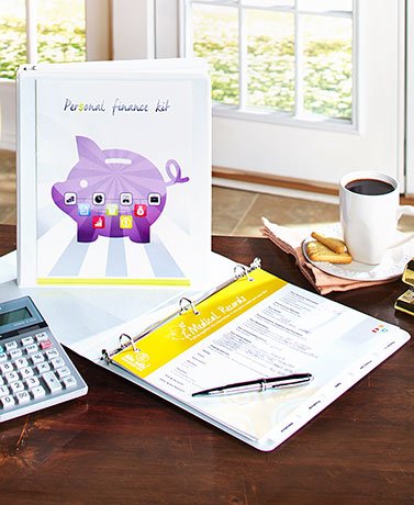 [Australia - AusPower] - Ahh Hah! Organizer Kit - Personal Finance: Index Tabs for Three-ring Binder with Cover (does NOT include a binder) 