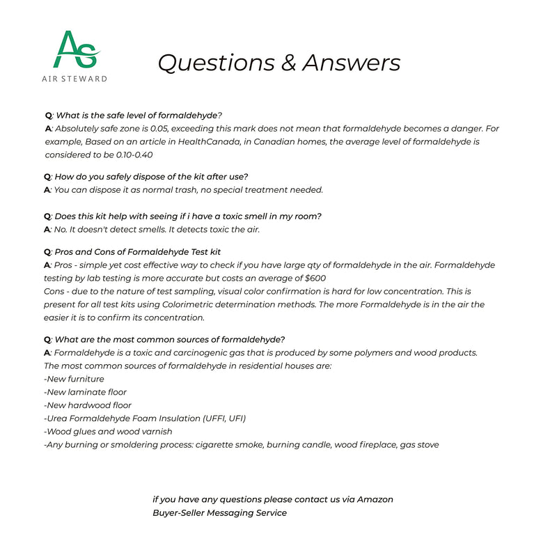 [Australia - AusPower] - Air Formaldehyde (HCHO) DIY test kit - Know What's in the Air that Surrounds You (Pack of 3) 