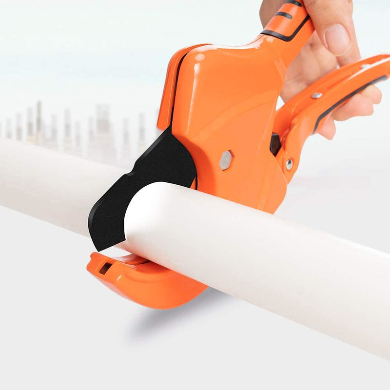 [Australia - AusPower] - AIRAJ Ratchet PVC Pipe Cutter,Cuts up to 2-1/2"PEX,PVC,PPR and Plastic Hoses,Pipe Cutters with Sharp SK5 Stainless Steel Blades,Suitable for Home Repairs and Plumbers 2-1/2(64mm) 