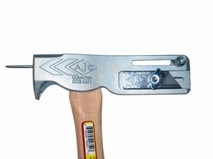 AJC Hatchet MWT-005-MH 17oz magnet roofing hatchet with claw, featuring a sturdy handle and sharp blade for roofing tasks.