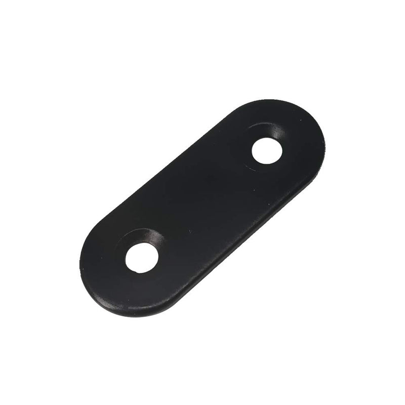 [Australia - AusPower] - Alamic Straight Brace Stainless Steel Black Straight Flat Brace 16 x 40 mm Straight Corner Braces Straight Brackets with Screws - 12 Pack Straight Brace_16x40mm 