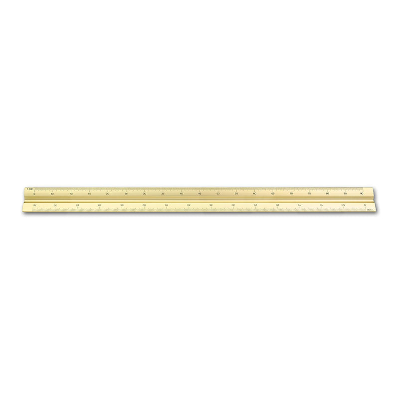 [Australia - AusPower] - Alumicolor Aluminum Engineer Solid Drafting Scale, 12IN, Gold 12 Inch 